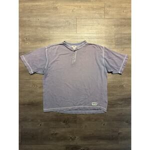 Vintage Levi's T-Shirt Men's XL Purple 90s Henley Neck Short Sleeve Casual Rare